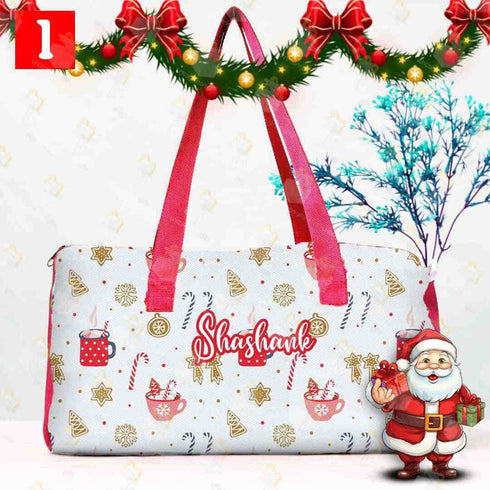Personalised Christmas Printed Swimming Duffle Bag